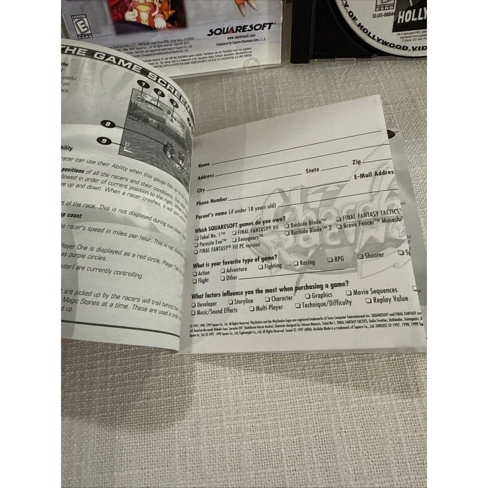 Chocobo Racing‎ PS1 w/ Manual and Reg. Card  CLEAN (Sony PlayStation 1, 1999)
